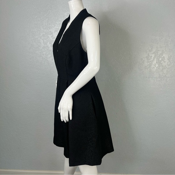 Classic Black Cocktail Prep Goth Grunge Snake Print Textured Dress Size 12 - Picture 3 of 13